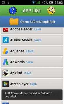 Apk Installer to Sd Card screenshot 1