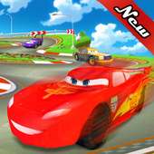 Fast Car McQueen Racing 3D logo