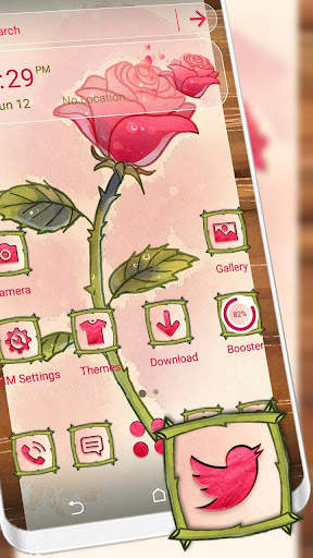 Rose Watercolor Launcher Theme screenshot 1
