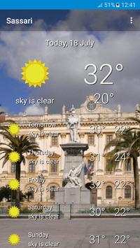 Sassari - meteo screenshot 1