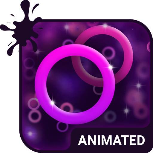 Purple Rings Animated Keyboard   Live Wallpaper 3.63