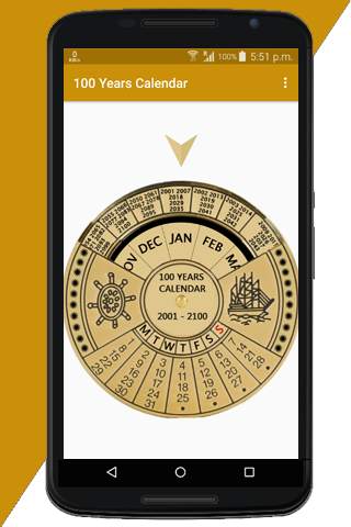 100 Years Calendar screenshot 1