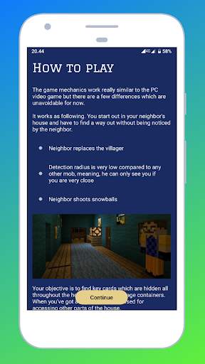Map The Helo Neighbor for MCPE screenshot 3