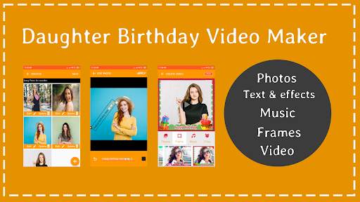 Birthday video for daughter - with photo and song screenshot 1