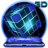 3D Sparkle Neon Cube Theme 1.1.0