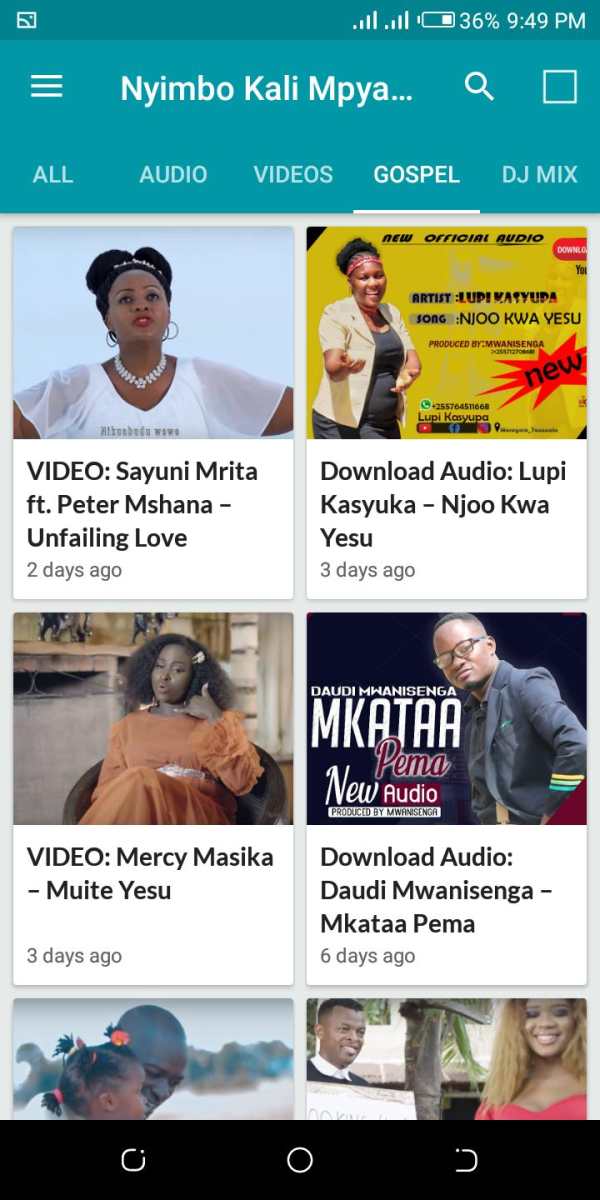 Nyimbo Kali Mpya Tanzania स्क्रीनशॉट 3
