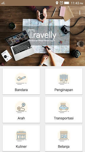 Travelly - Travelling and Learning English screenshot 1