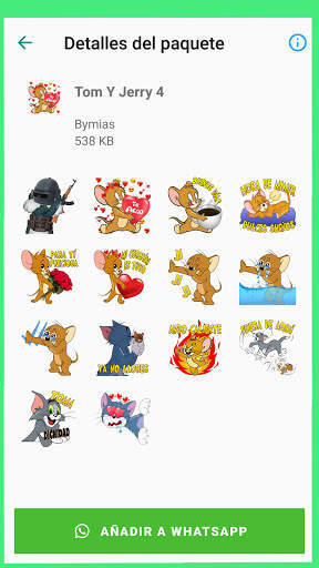 Tom Stickers: Cat and Mouse Tom WAStickerApps screenshot 2