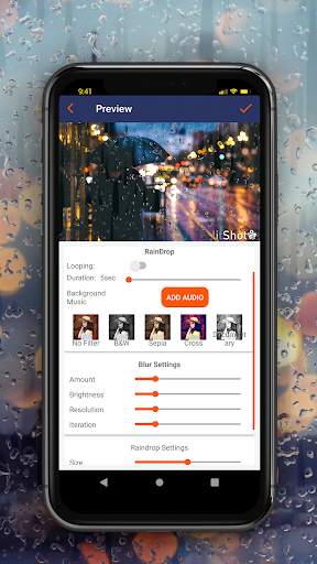 Rain Effect Video Maker and li screenshot 5