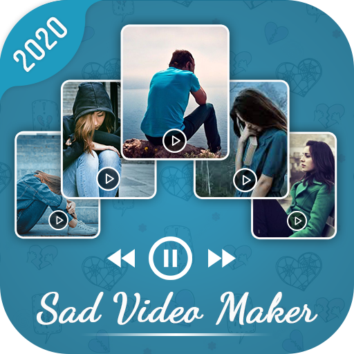 Sad video maker, sad video status icon