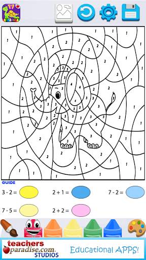 Kids Math Paint by Number Game screenshot 3