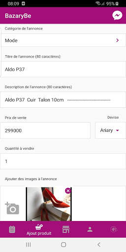 BazaryBe (Facebook Messenger Shop en 5 minutes) screenshot 3