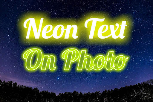 Neon Text On Photo screenshot 1