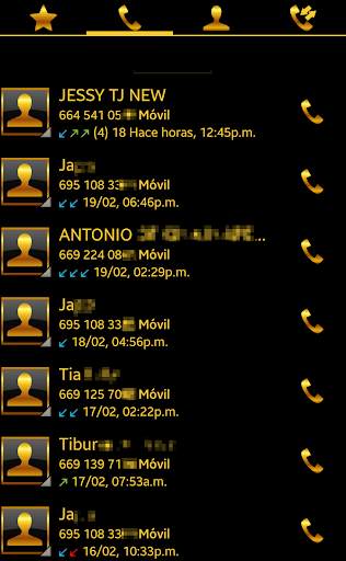 THEME SWIPE DIALER GOLD BLACK screenshot 3