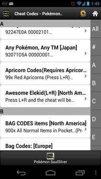 Cheat Codes Pokémon SoulSilver screenshot 3