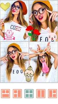 Sweet selfie camera collage 3 تصوير الشاشة
