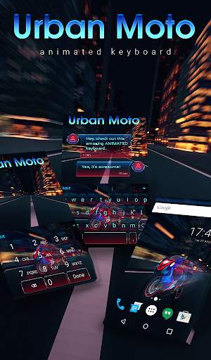 Urban Moto Animated Keyboard   Live Wallpaper स्क्रीनशॉट 1