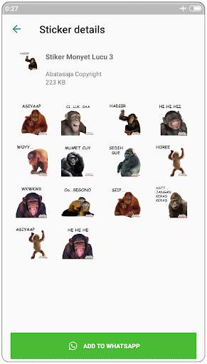 Stiker Monkey Lucu WAStickerApps screenshot 5
