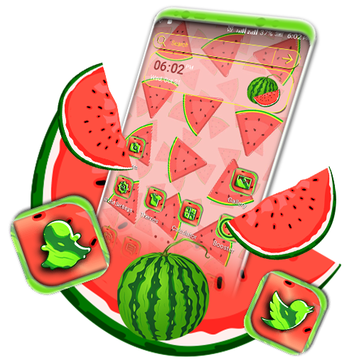 Watermelon Slices Theme Launcher أيقونة