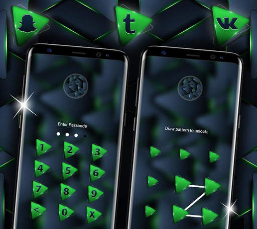 Neon Green Triangle Launcher Theme screenshot 3