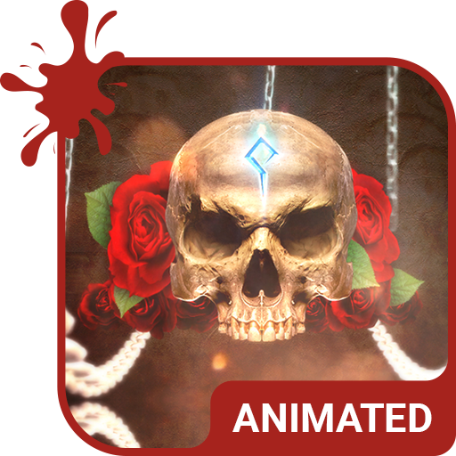 Rose Skull Animated Keyboard   Live Wallpaper icon