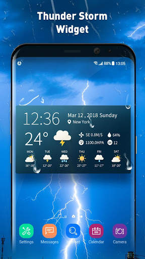 Real-time weather temperature report & widget screenshot 1