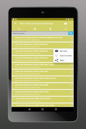 Códigos universales para ShawDirect (Control) скриншот 5