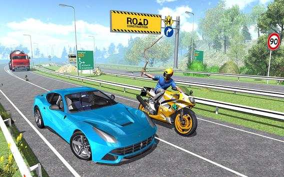 Real Bike Attack Racing Highway Stunt Rider 2018 screenshot 4