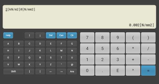Unit converter and calculator - Physipad CalcFree 3 تصوير الشاشة