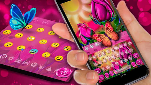 Color Rose Keyboard Theme screenshot 1