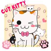 Pink cat keyboard theme 10001001
