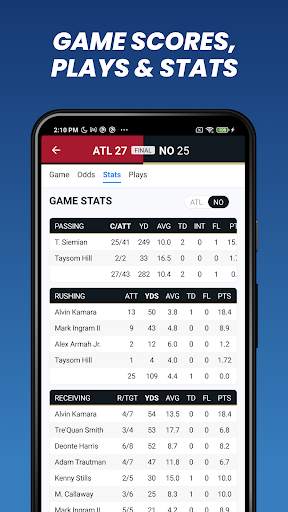 Fantasy News & Scores 7 تصوير الشاشة