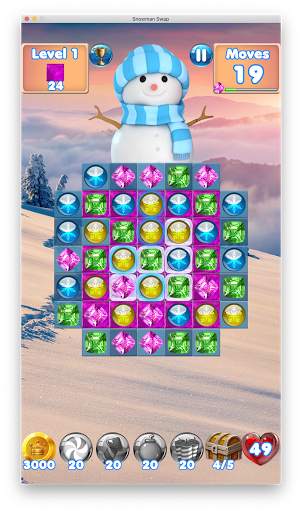 Snowman Swap - match 3 games and Christmas Games screenshot 1