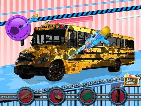 Mobil game sekolah mencuci bus screenshot 4