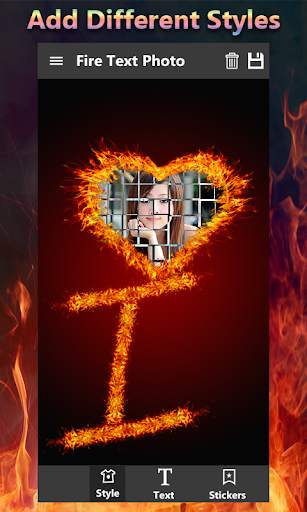 HD Fire Text Photo Frame screenshot 4
