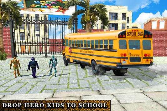 Sopir Bus Sekolah Super Hero Kids screenshot 8