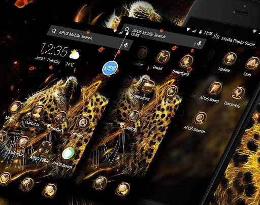 Fire Leopard Wolf--APUS Launcher fashion theme screenshot 2