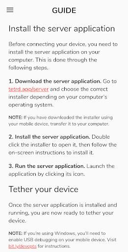 Tetrd: USB Universal Tethering screenshot 6