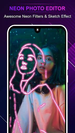 Neon Spiral Effects Photo Editor - Quick Square 4 تصوير الشاشة