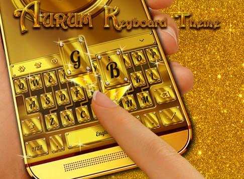 Aurum Gold Keyboard Theme स्क्रीनशॉट 1