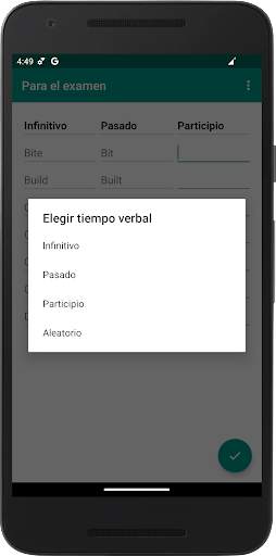Verbos irregulares del inglés screenshot 6