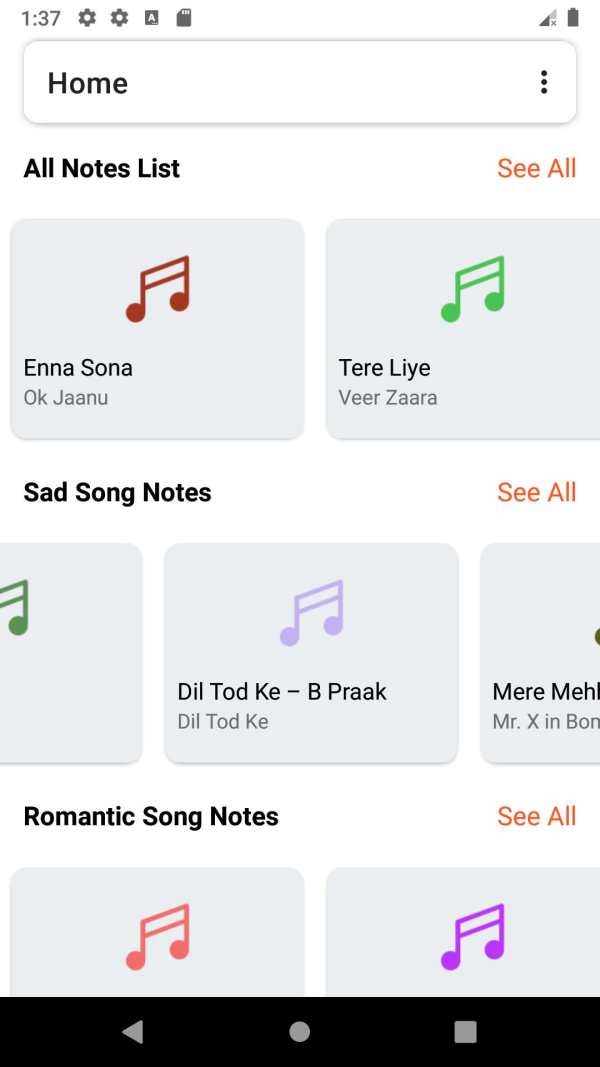 Sargam Piano Notes | Harmonium Notes | Bollywood screenshot 1