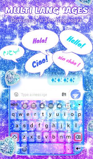 Neon Glitter Live Wallpaper & Animated Keyboard screenshot 4