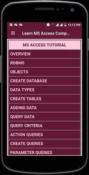 Learn MS Access Complete Guide screenshot 1
