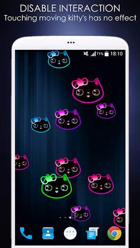 Neon Lily Kitty Live Wallpaper screenshot 2