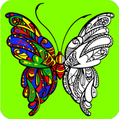 Butterfly Coloring Book for Adults 2017 Free icon