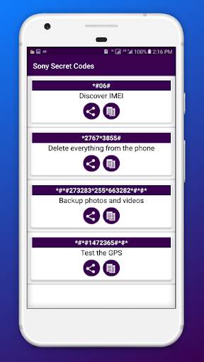 Secret Codes for Sony Mobiles 2021 screenshot 3