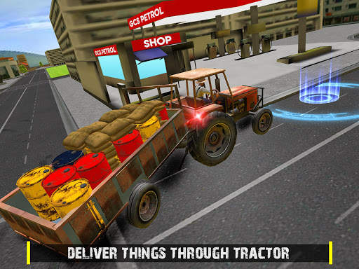Big truck driving - Farm Tractor Cargo Drive Game screenshot 7