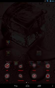 Ice Cube Red GO Launcher Theme screenshot 3