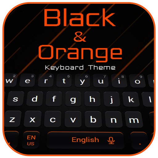 Cool Black Orange Keyboard Theme icon